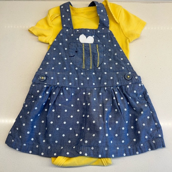 Baby Girl Outfit Bundle 3M | 4 Spring Sets Dresses Romper Shorts - Picture 5 of 5